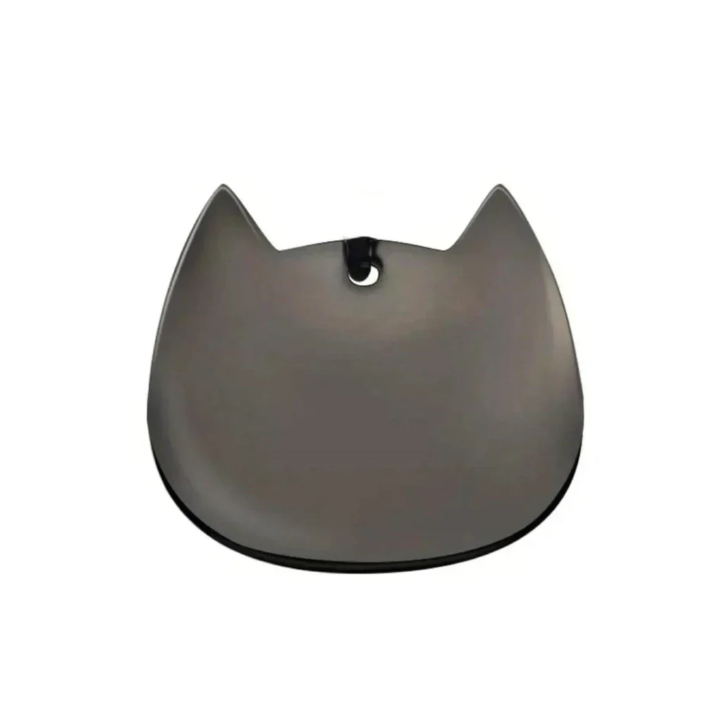 Placa en Acero Inoxidable Negro– Diseño Cabeza de Gato