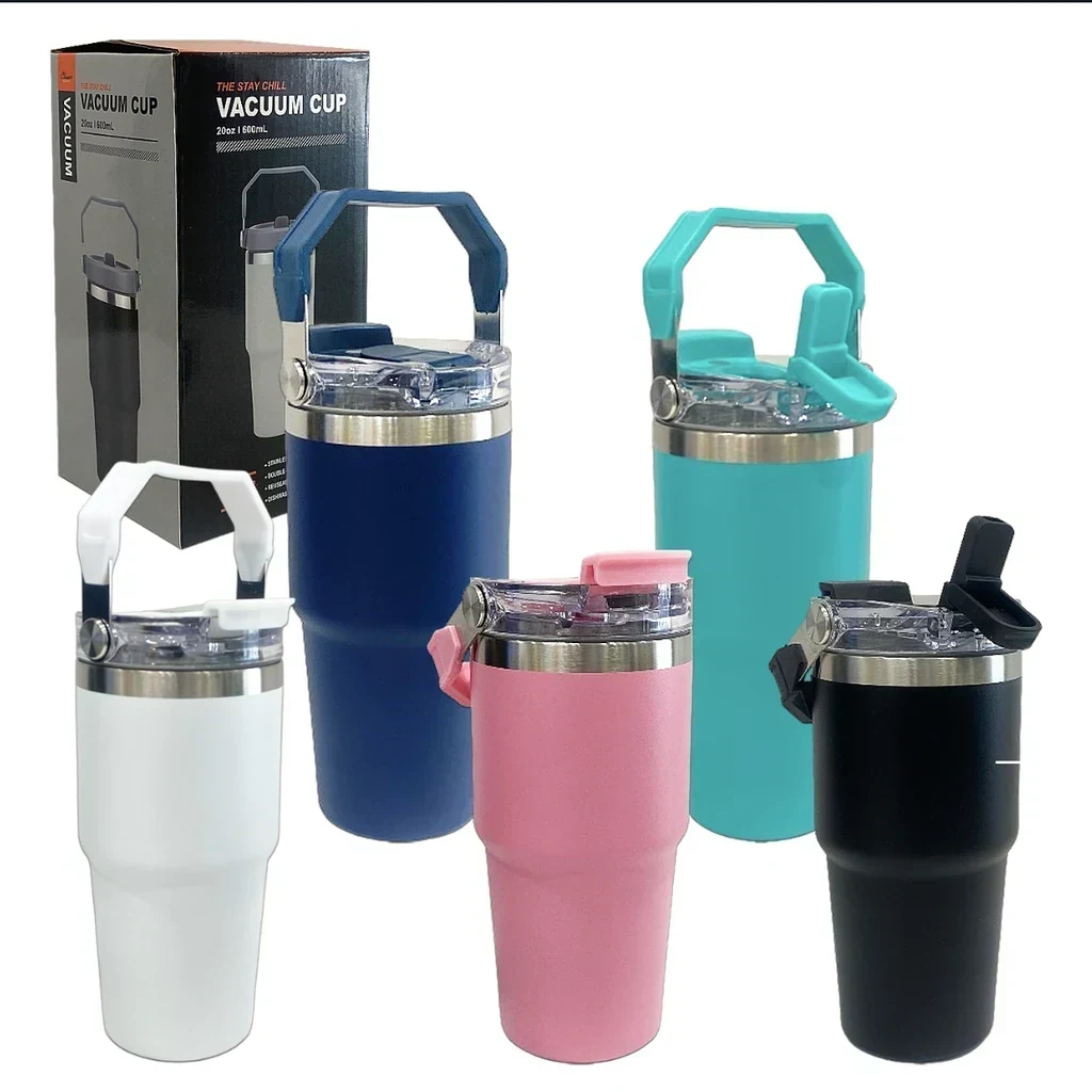 Termo en Acero Inoxidable con Tapa Doble Sistema (Pitillo + Boquilla)